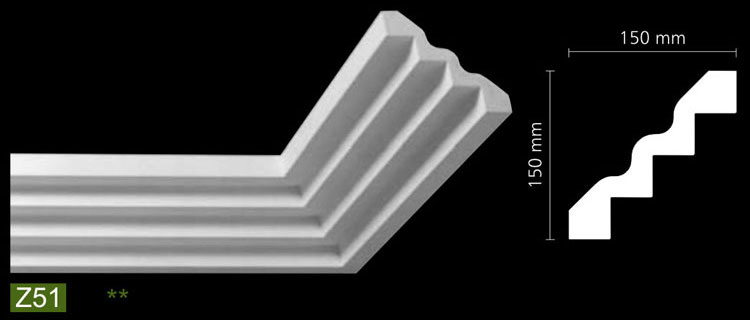 Z 51 Плинтус потолочный, L=2м